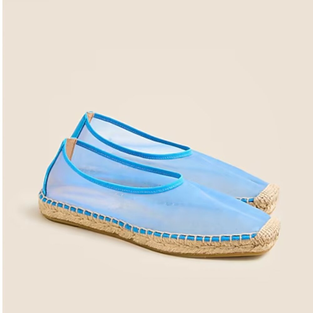 Made-in-Spain espadrille flats in mesh